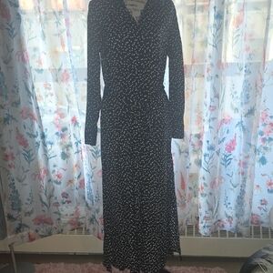 Banana Republic  Black and White Polka Dot Dress